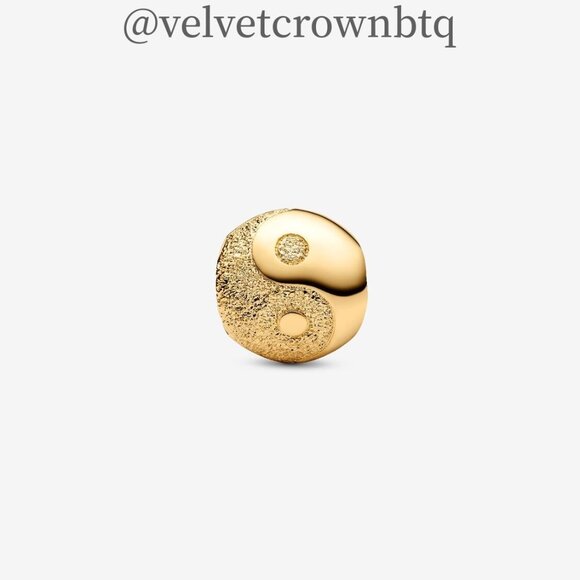 Pandora Textured Yin and Yang Mini Charm - Picture 2 of 4